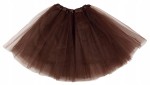 Spódnica, spódniczka tiulowa tutu bez podszewki - 50 cm brązowa 