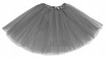 Spódnica, spódniczka tiulowa tutu bez podszewki - 50 cm szara 