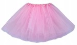 Spódnica, spódniczka tiulowa tutu bez podszewki - 40 cm jasnoróżowa