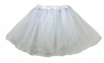 Spódnica, spódniczka tiulowa tutu bez podszewki - 40 cm biała