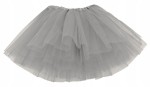 Spódnica, spódniczka tiulowa tutu bez podszewki - 30 cm szara
