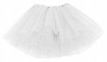 Spódnica, spódniczka tiulowa tutu bez podszewki - 30 cm biała