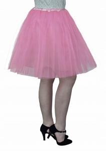 Spódnica, spódniczka tiulowa tutu z podszewką - 50 cm jasnoróżowa