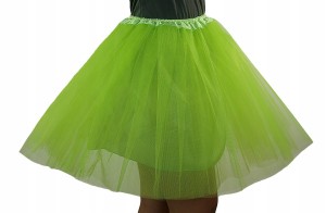 Spódnica, spódniczka tiulowa tutu z podszewką - 40 cm jasnozielona