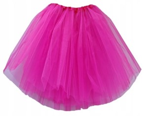 Spódnica, spódniczka tiulowa tutu bez podszewki - 50 cm fuksja