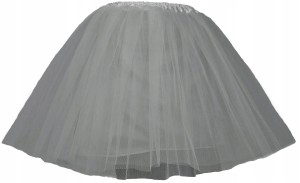 Spódnica, spódniczka tiulowa tutu z podszewką - 40 cm szara 