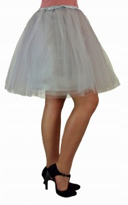 Spódnica, spódniczka tiulowa tutu z podszewką - 50 cm szara
