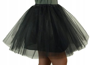 Spódnica, spódniczka tiulowa tutu z podszewką - 40 cm czarna