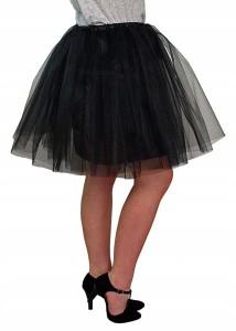Spódnica, spódniczka tiulowa tutu z podszewką - 50 cm czarna