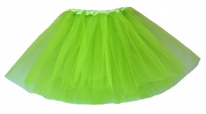 Spódnica, spódniczka tiulowa tutu bez podszewki - 40 cm jasnozielona