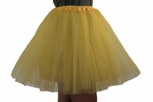 Spódnica, spódniczka tiulowa tutu z podszewką - 40 cm złota