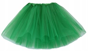  Spódnica, spódniczka tiulowa tutu bez podszewki - 40 cm ciemnozielona 