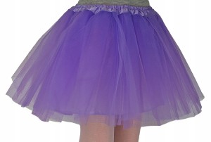  Spódnica, spódniczka tiulowa tutu z podszewką - 30 cm fioletowa