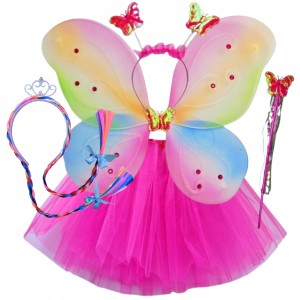 - STRÓJ MOTYLKA MOTYLEK MOTYL WRÓŻKA spódniczka 40cm 7-14 lat + opaska