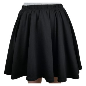 - Bawełniana rozkloszowana spódniczka z koła 40 cm czarna