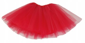 - SPÓDNICZKA TIULOWA SPÓDNICA z podszewką TUTU 30cm 3-8 lat czerwona