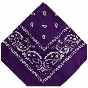 - BANDAMKA BANDANA CHUSTKA CHUSTA BANDAMA - c. fioletowa
