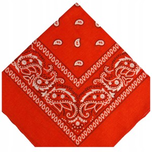 - BANDAMKA BANDANA CHUSTKA CHUSTA BANDAMA - pomarańczowa