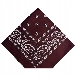 - BANDAMKA BANDANA CHUSTKA CHUSTA BANDAMA - brązowa
