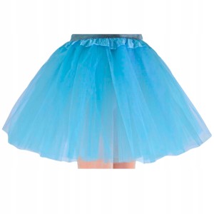 - SPÓDNICZKA TIULOWA SPÓDNICA TUTU 30cm 3-8 lat j. niebieski