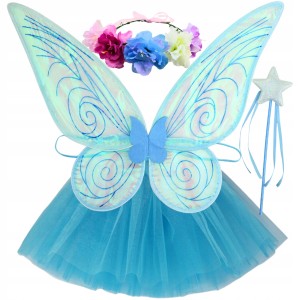 - strój ELFA MOTYLKA WRÓŻKA MOTYL MOTYLEK motyla ELF Hologramowe7-16l