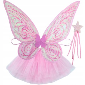 - strój ELFA MOTYLKA WRÓŻKA MOTYL MOTYLEK motyla ELF Hologramowe 3-9l