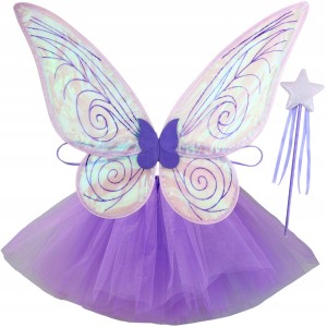 - strój ELFA MOTYLKA WRÓŻKA MOTYL MOTYLEK motyla ELF Hologramowe7-16l