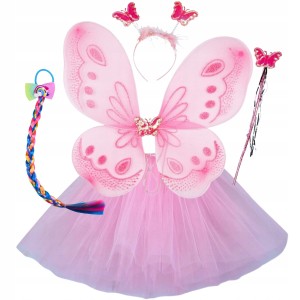 - STRÓJ MOTYLKA MOTYLEK MOTYL WRÓŻKA spódniczka 40cm 7-16 lat