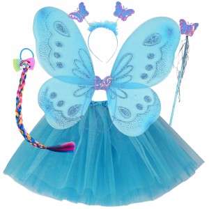 - STRÓJ MOTYLKA MOTYLEK MOTYL WRÓŻKA spódniczka 40cm 7-16 lat