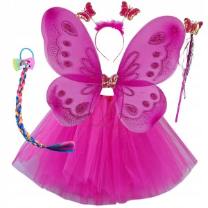 - STRÓJ MOTYLKA MOTYLEK MOTYL WRÓŻKA spódniczka 40cm 7-16 lat