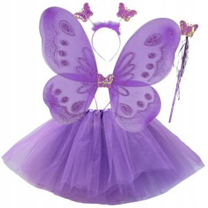 - STRÓJ MOTYLKA MOTYLEK MOTYL WRÓŻKA spódniczka 40cm 7-16 lat