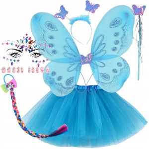 - STRÓJ MOTYLKA MOTYLEK MOTYL WRÓŻKA spódniczka 30cm 3-9 lat