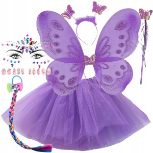 - STRÓJ MOTYLKA MOTYLEK MOTYL WRÓŻKA spódniczka 40cm 7-16 lat