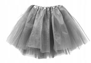 - SPÓDNICZKA TIULOWA SPÓDNICA TUTU spódniczka 40cm 7-16 lat szara