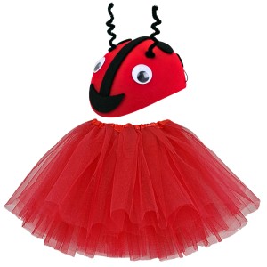 - STRÓJ BIEDRONKI BIEDRONKA PRZEBRANIE czapka + spódniczka 30cm 3-9 lat