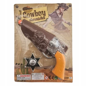 - ZESTAW PISTOLET REWOLWER KOWBOJA KOWBOJ KOWBOJKI KOWBOJKA