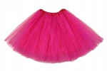 Spódnica, spódniczka tiulowa tutu z podszewką - 50 cm ciemnoróżowa