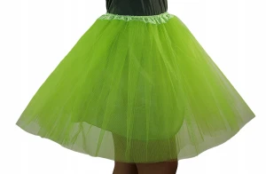 Spódnica, spódniczka tiulowa tutu z podszewką - 40 cm jasnozielona