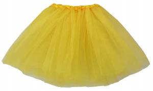 Spódnica, spódniczka tiulowa tutu bez podszewki - 40 cm żółta 