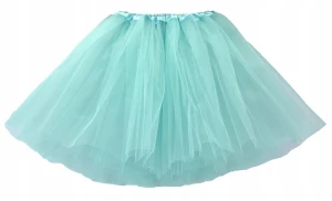 Spódnica, spódniczka tiulowa tutu bez podszewki - 40 cm miętowa