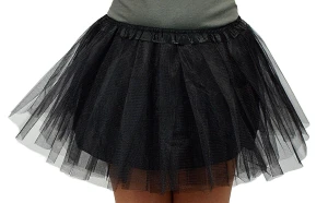 Spódnica, spódniczka tiulowa tutu z podszewką - 30 cm czarna