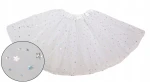 Spódnica, spódniczka tiulowa tutu z podszewką - 30 cm biała w gwiazdki