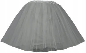 Spódnica, spódniczka tiulowa tutu z podszewką - 40 cm szara 