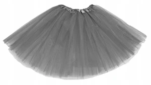 Spódnica, spódniczka tiulowa tutu bez podszewki - 50 cm szara 