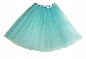 Spódnica, spódniczka tiulowa tutu bez podszewki - 50 cm miętowa