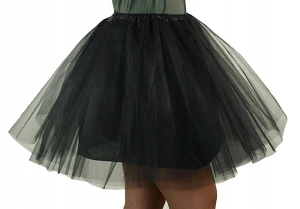 Spódnica, spódniczka tiulowa tutu z podszewką - 40 cm czarna