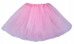 Spódnica, spódniczka tiulowa tutu bez podszewki - 40 cm jasnoróżowa
