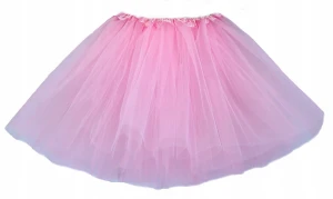 Spódnica, spódniczka tiulowa tutu bez podszewki - 40 cm jasnoróżowa