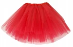 Spódnica, spódniczka tiulowa tutu bez podszewki - 40 cm czerwona