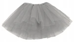 Spódnica, spódniczka tiulowa tutu bez podszewki - 30 cm szara